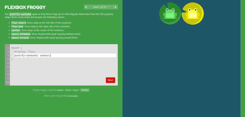 flexbox froggy