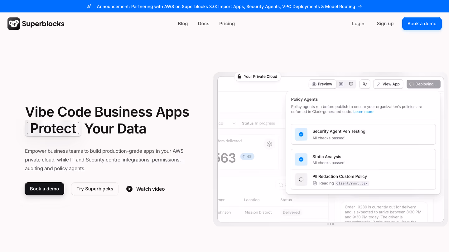 Superblocks homepage