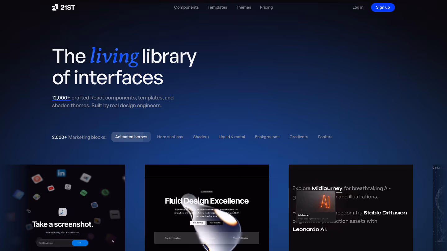 21st.dev homepage