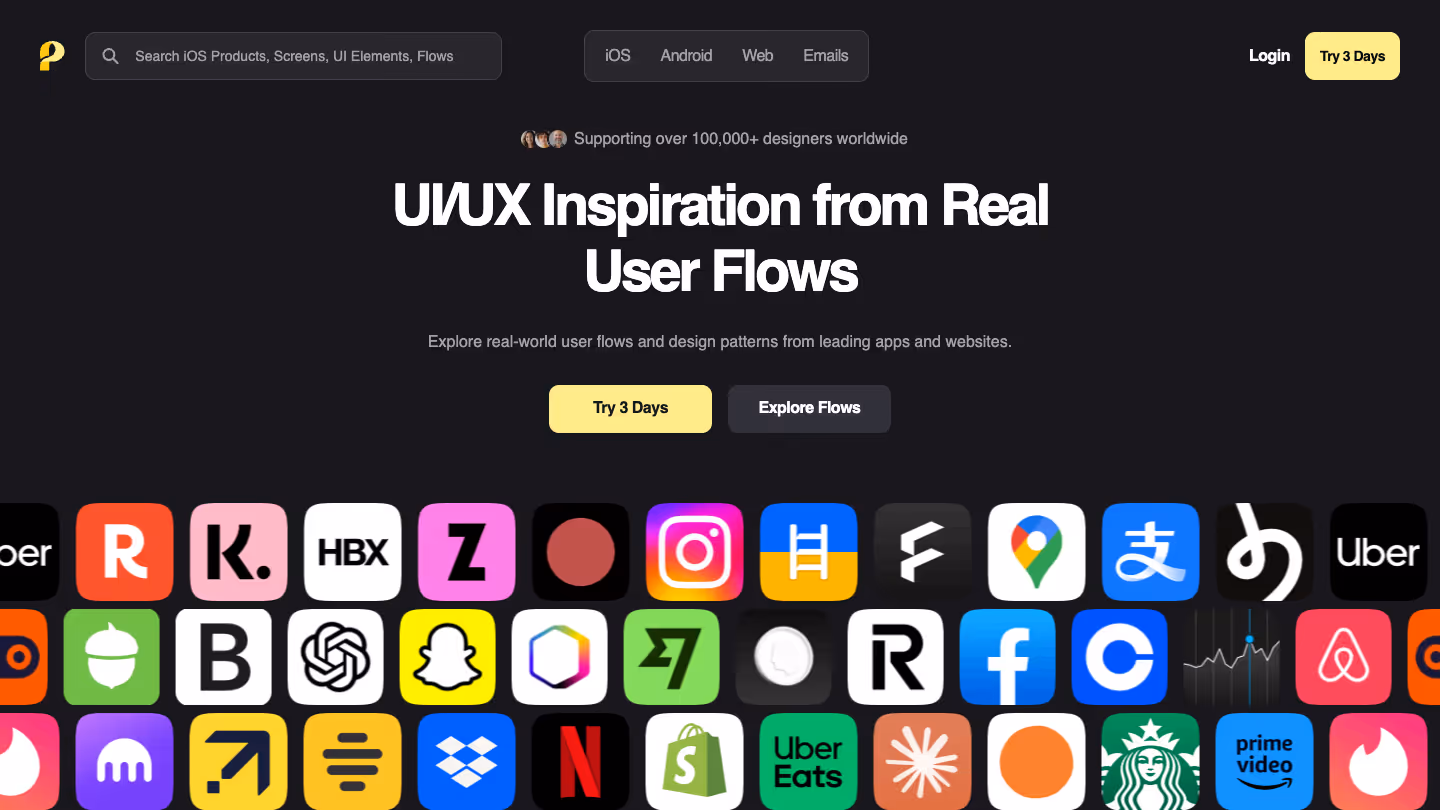 Page Flows homepage