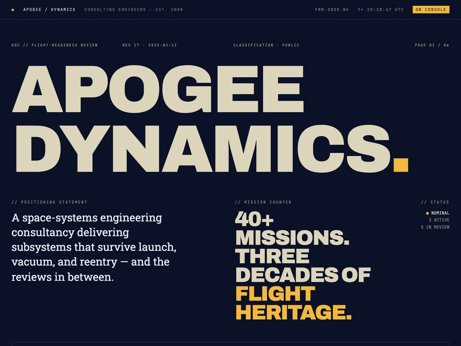 Apogee Dynamics