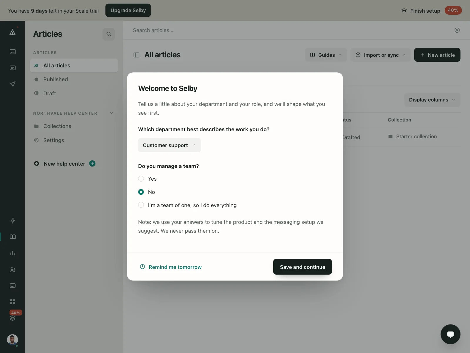 Account Setup