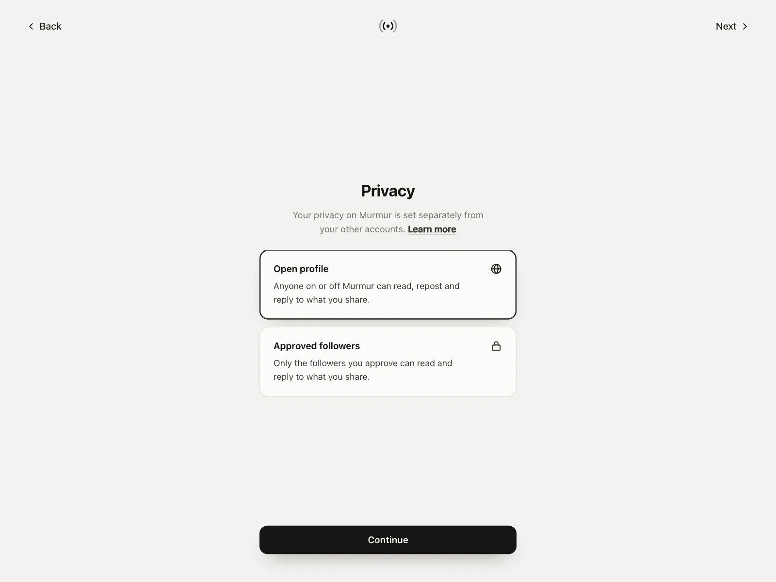 Account Setup