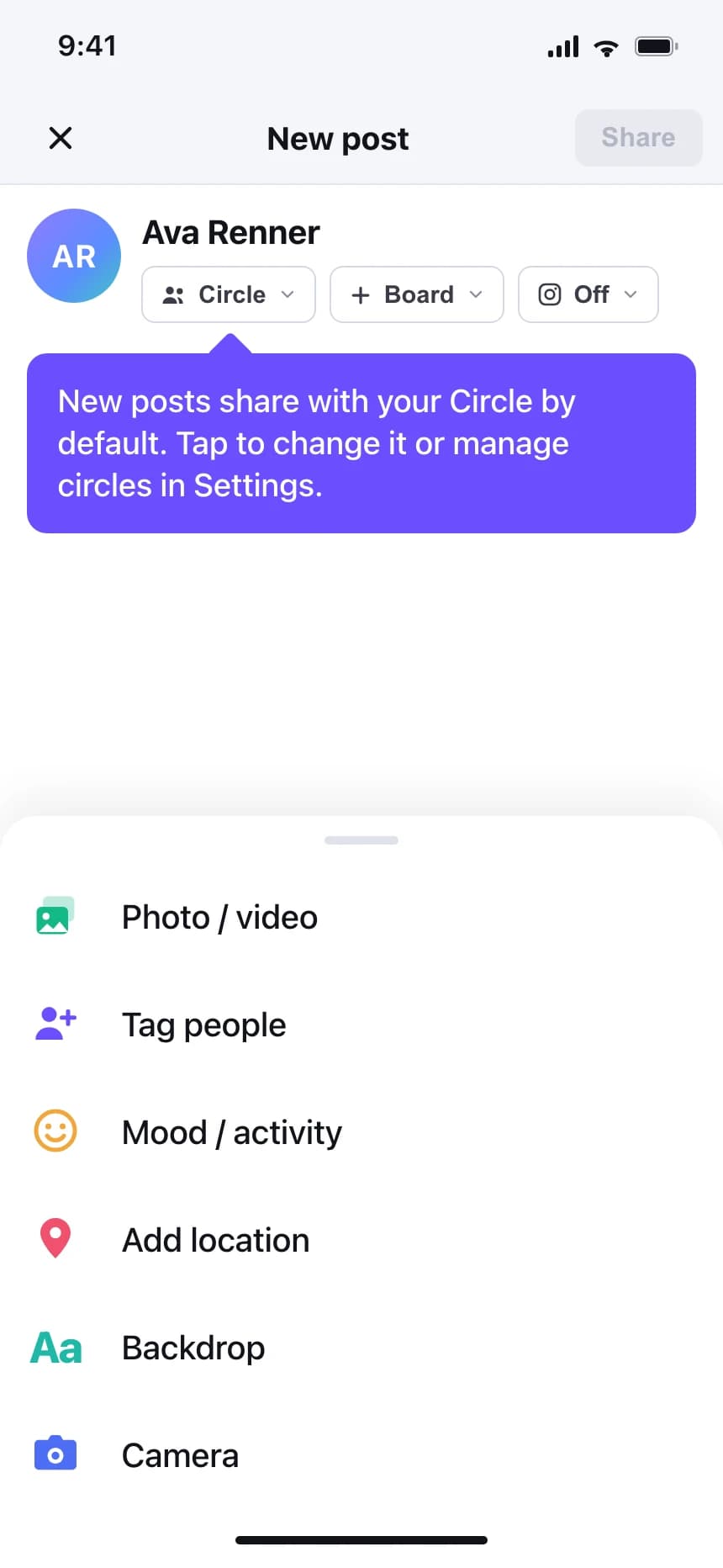 Add & Create