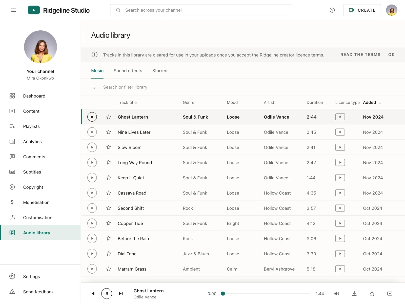 Audio player