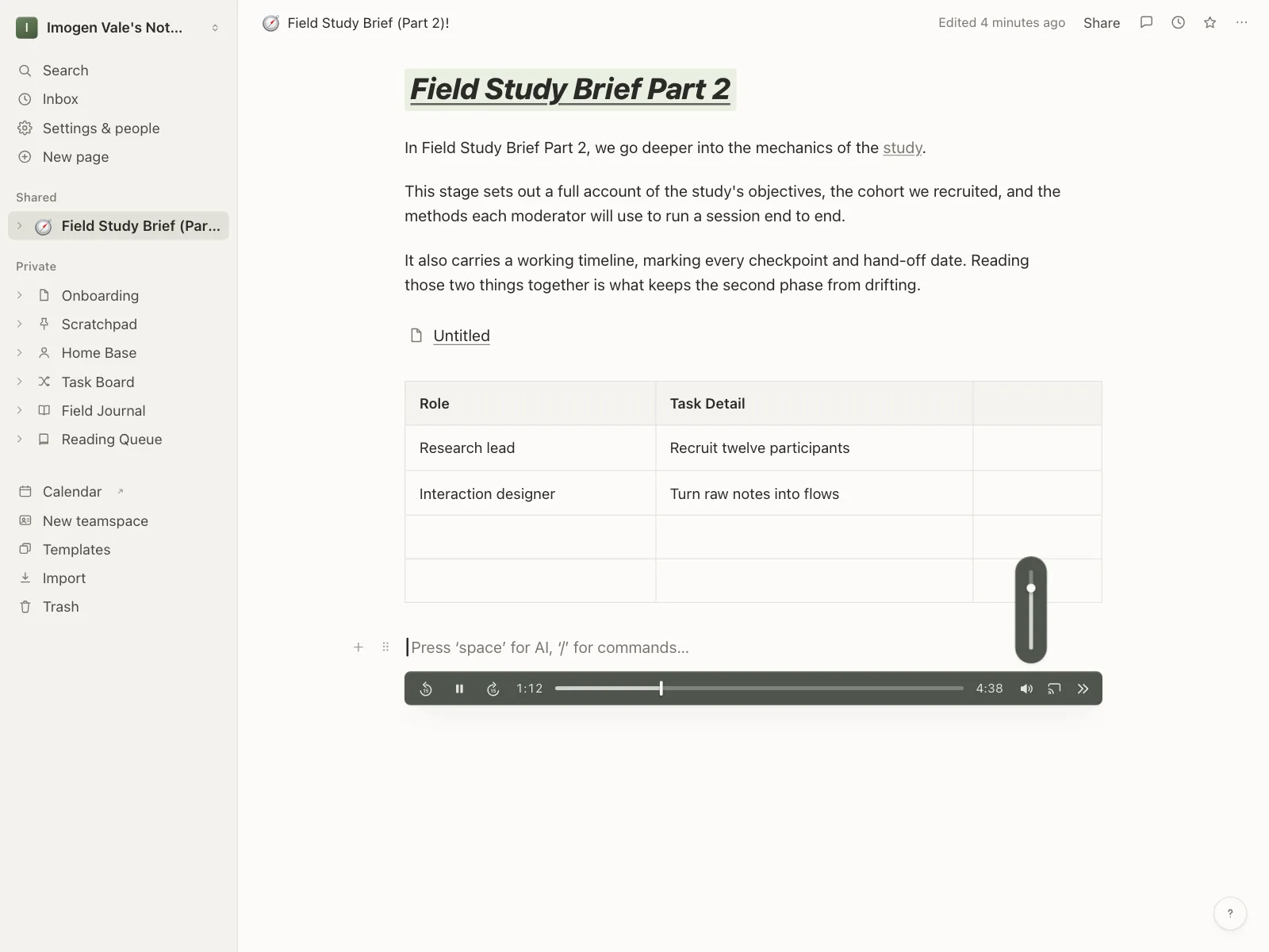 Audio player