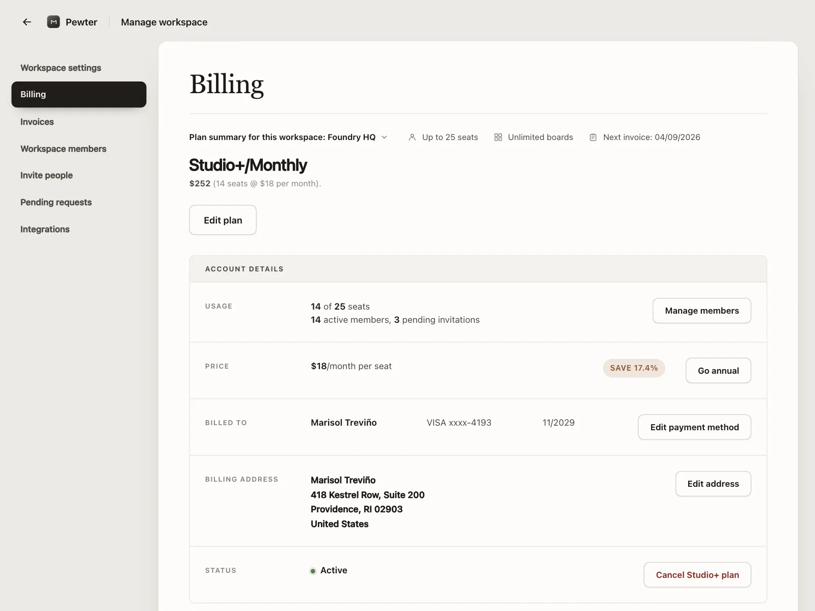 Billing