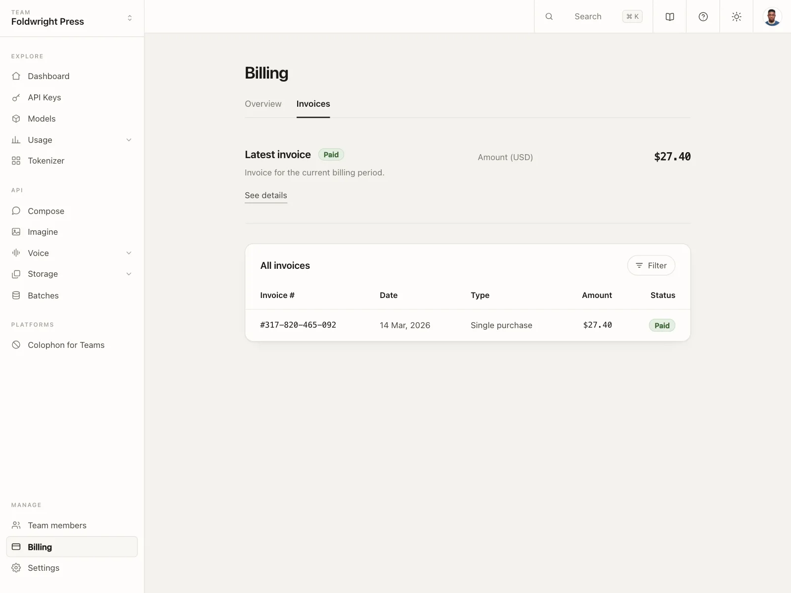 Billing