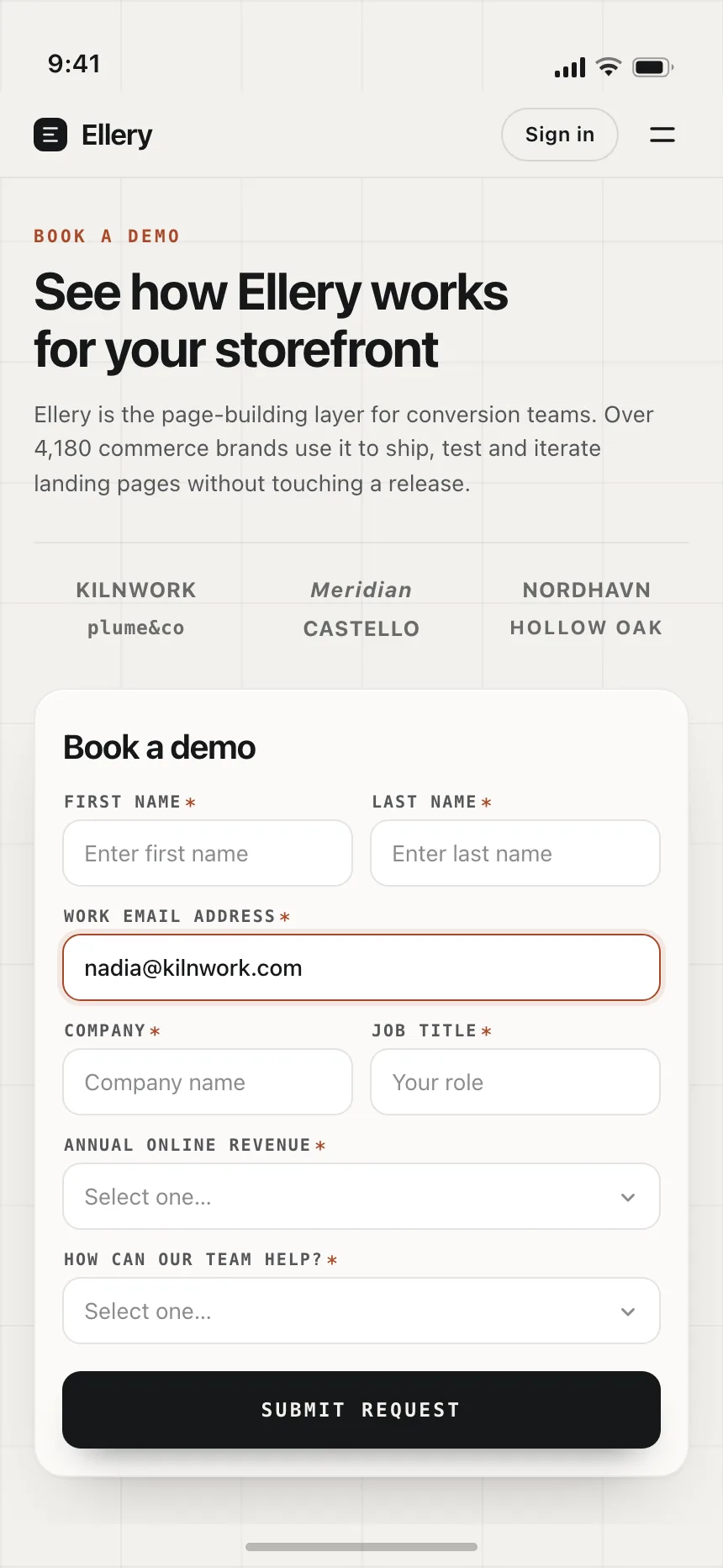 Book a demo