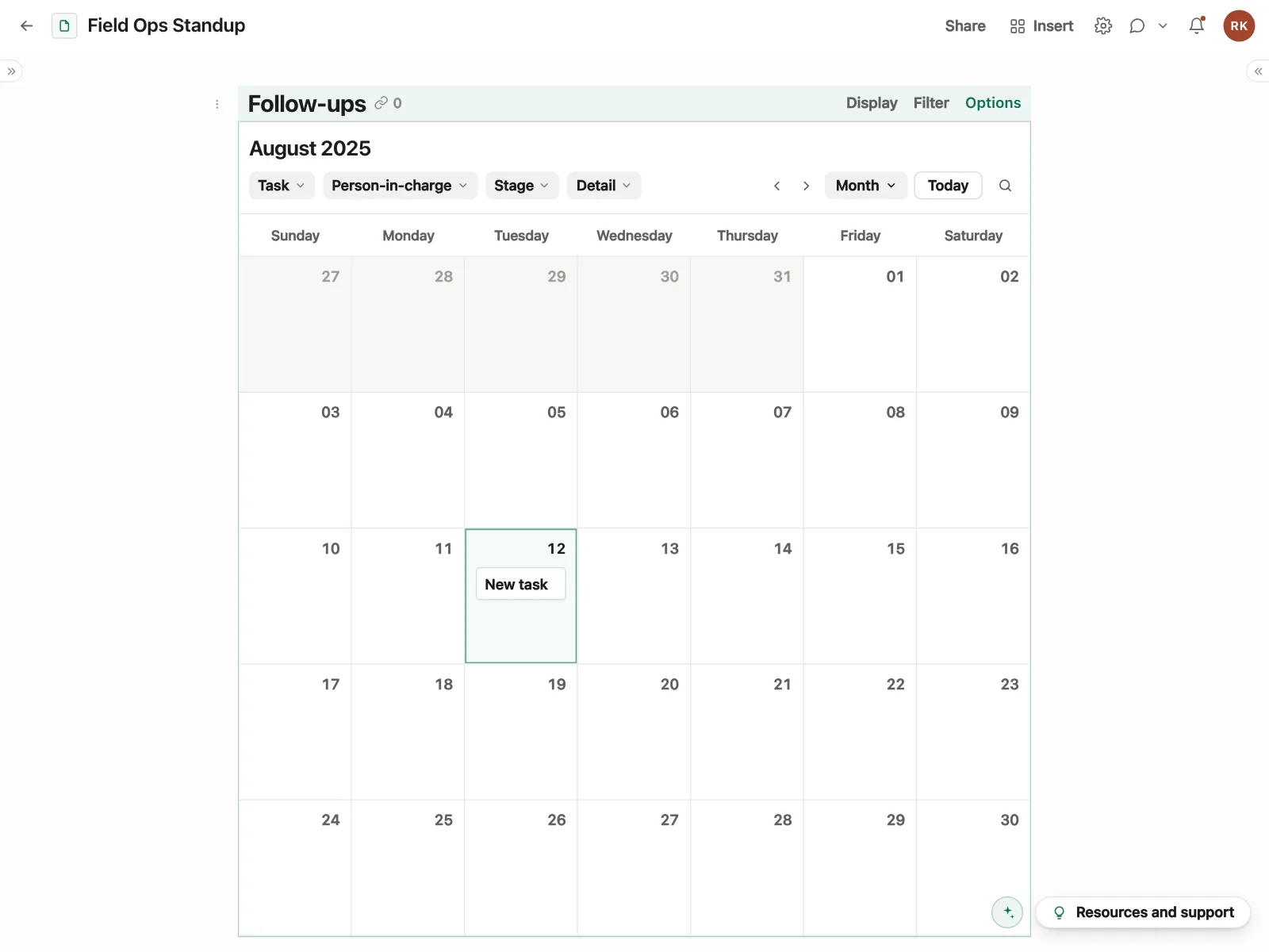 Calendar