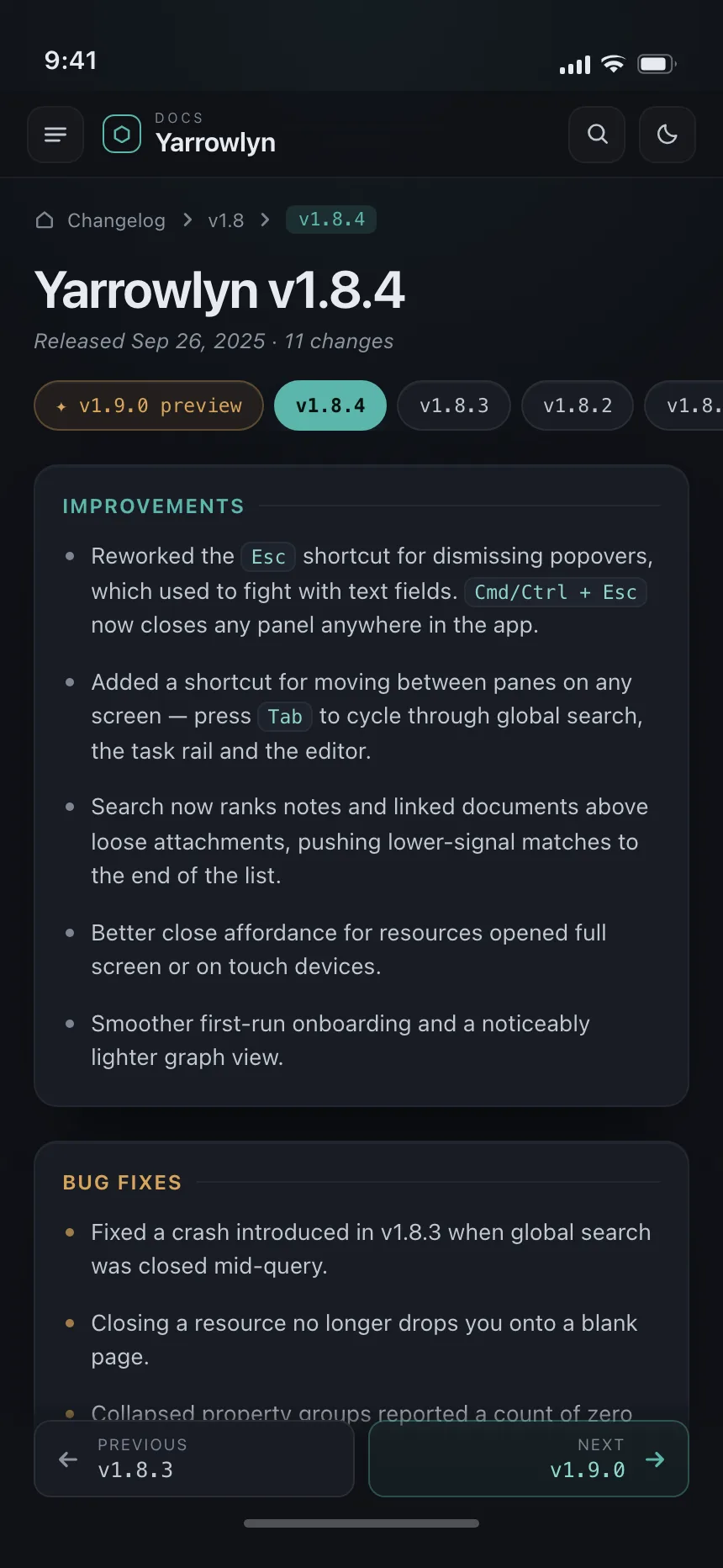Changelog