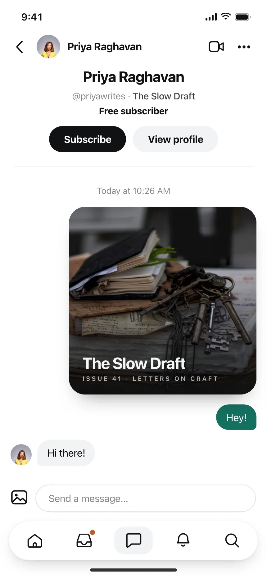 Chat detail