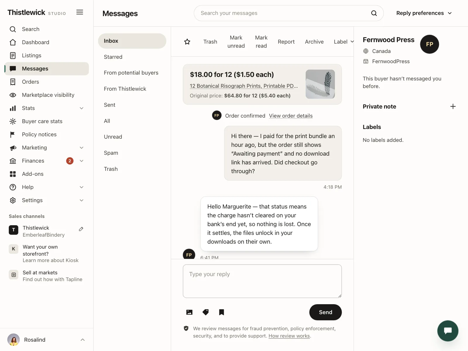 Chat detail