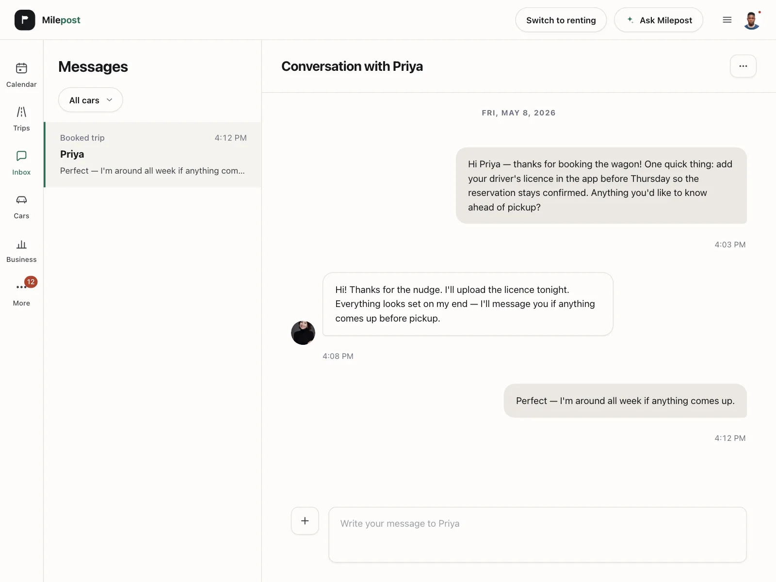Chat detail