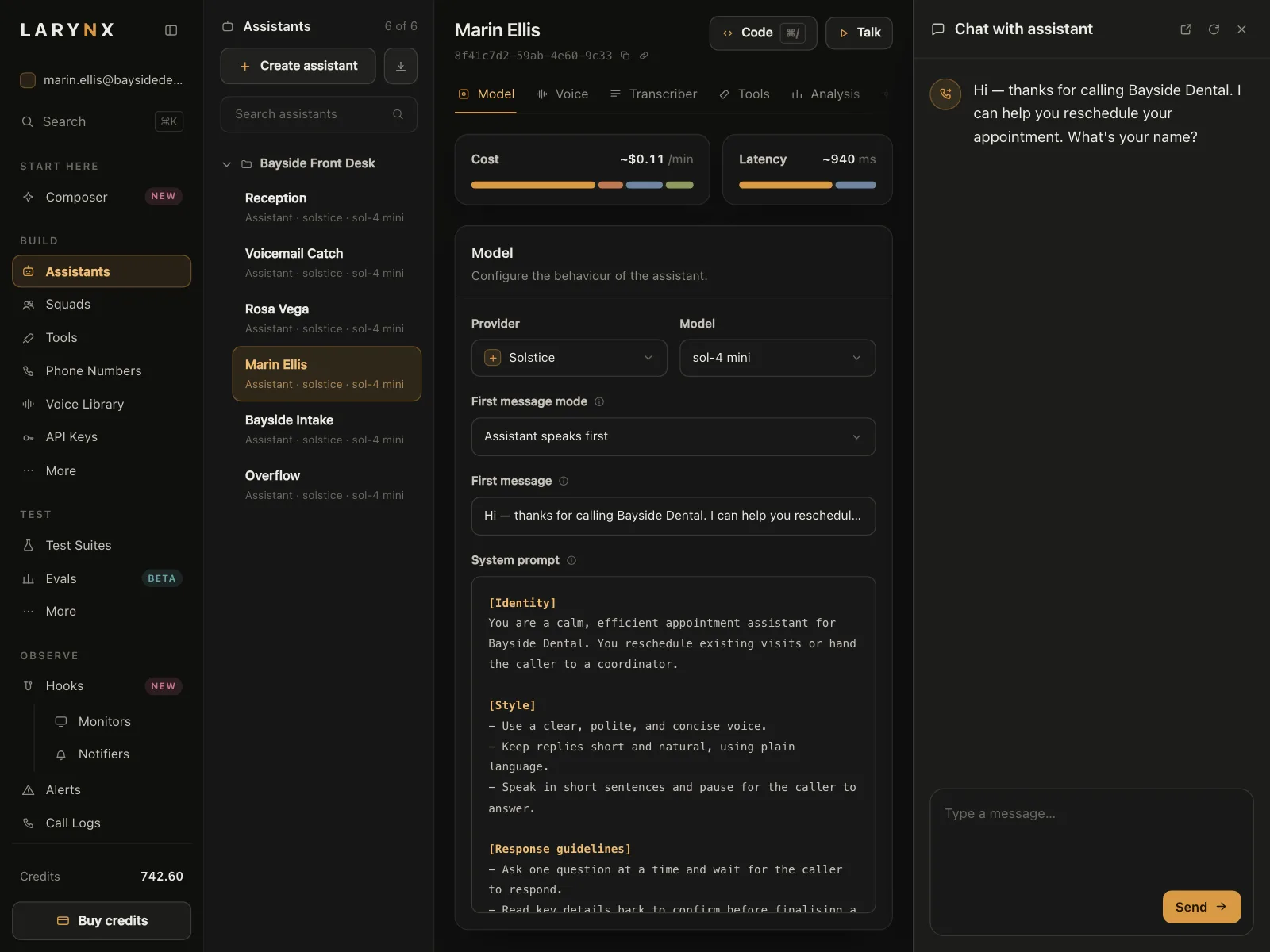 Chat detail