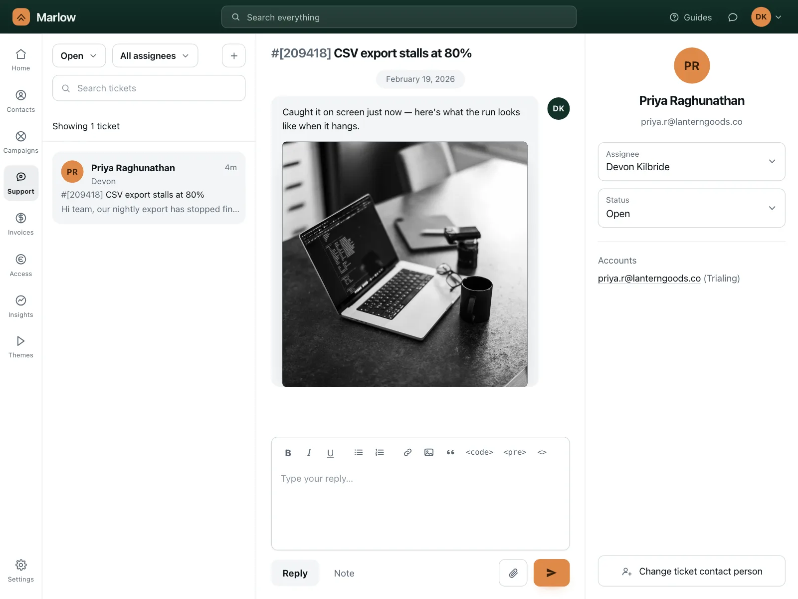 Chat detail