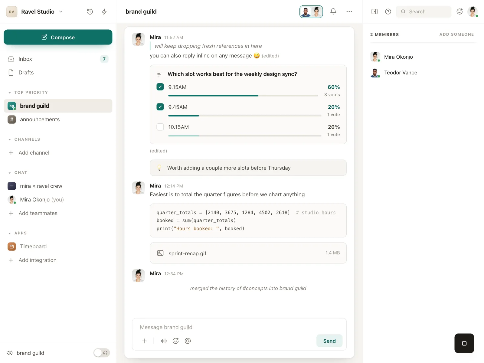 Chat detail