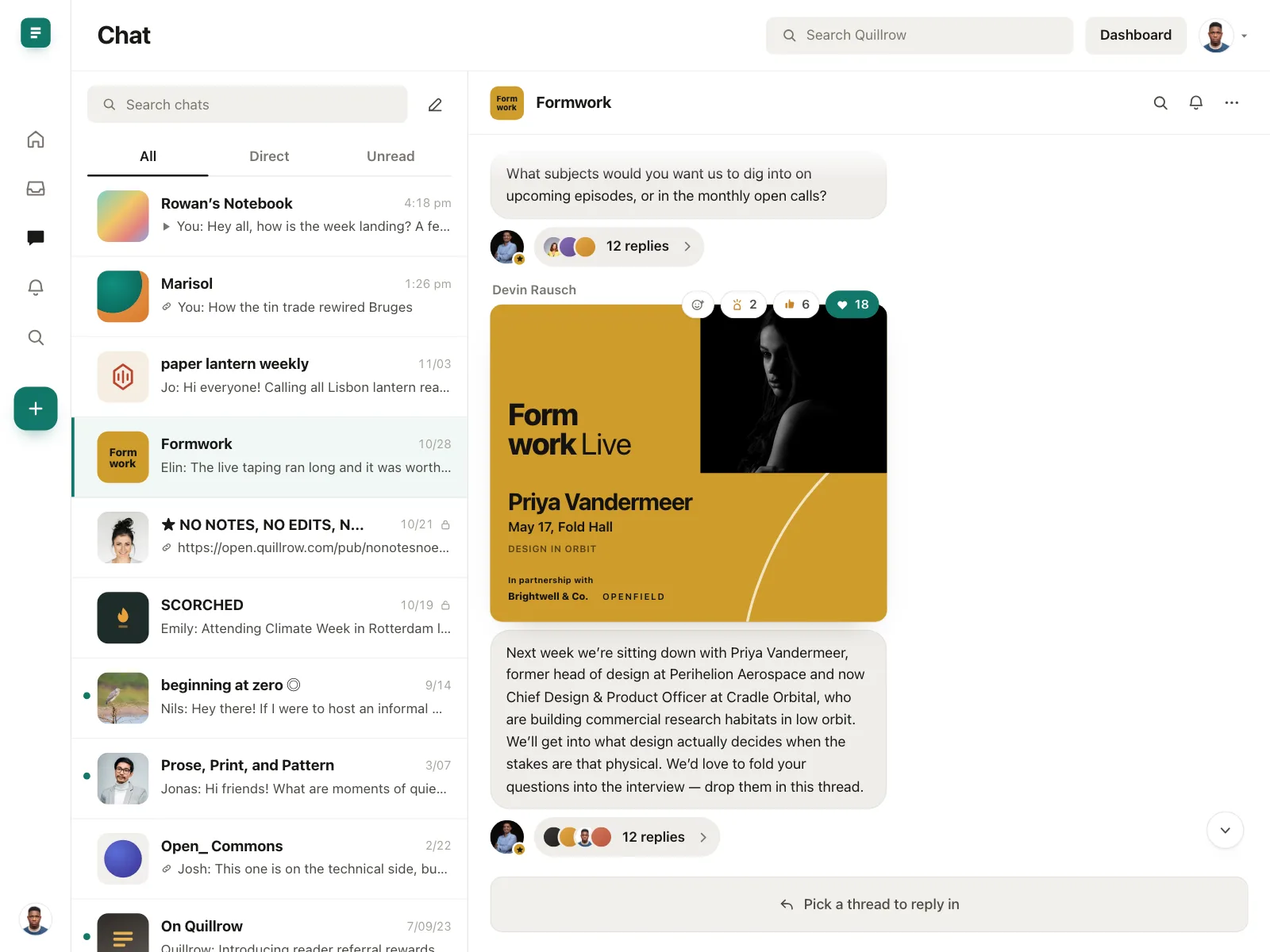 Chat detail