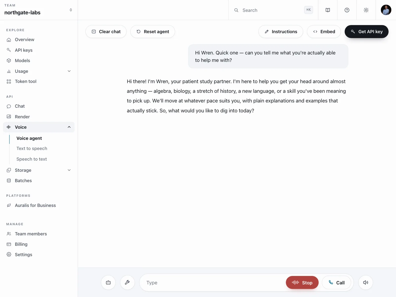 Chat detail