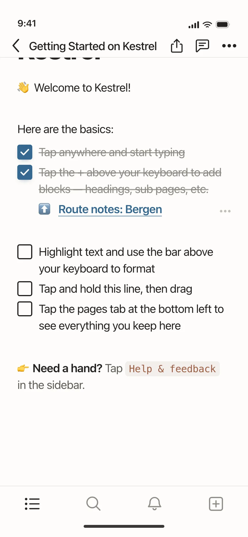 Checklist
