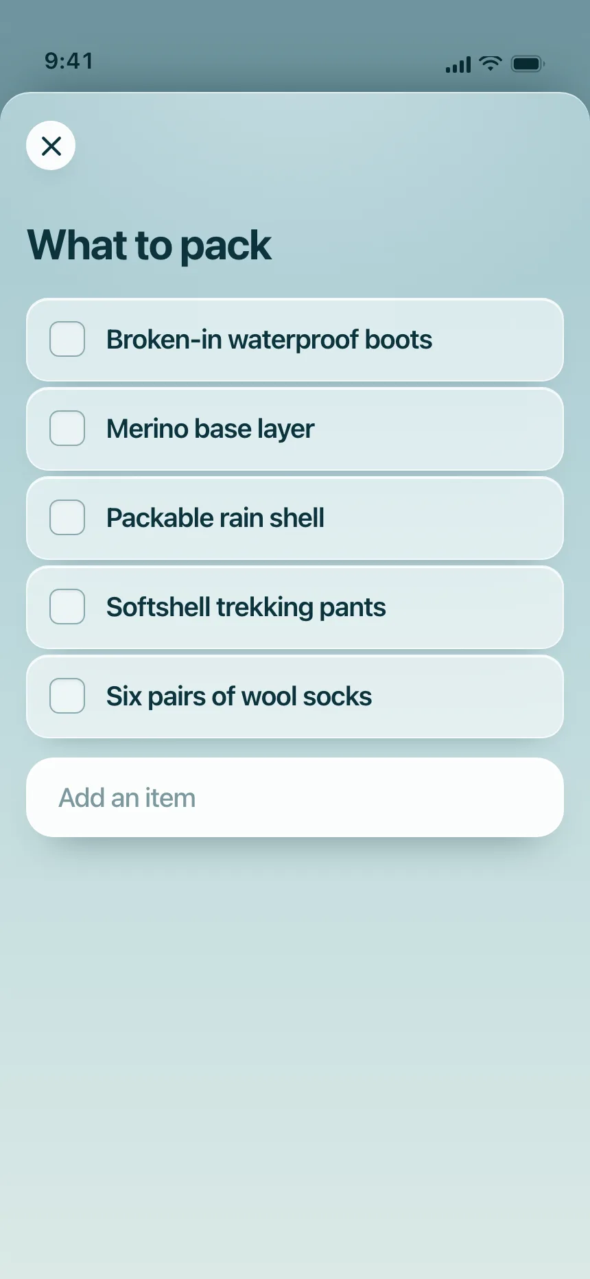 Checklist