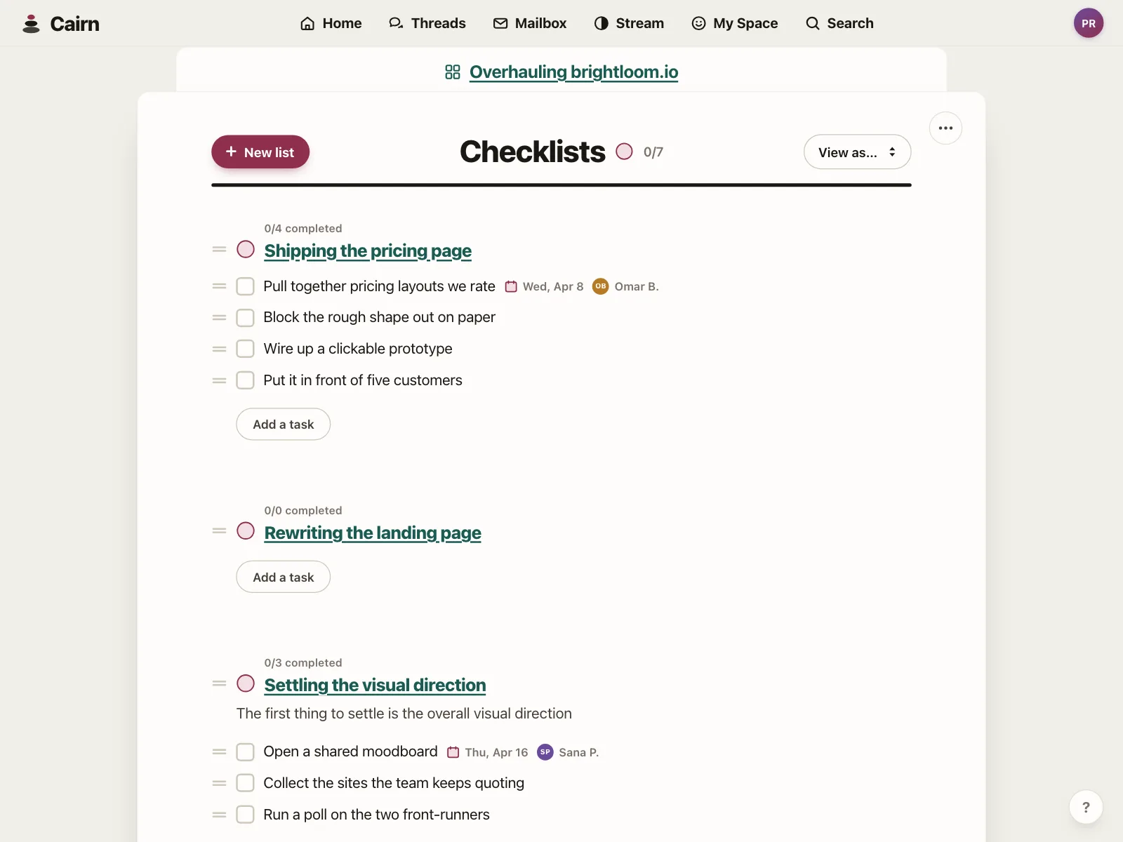 Checklist