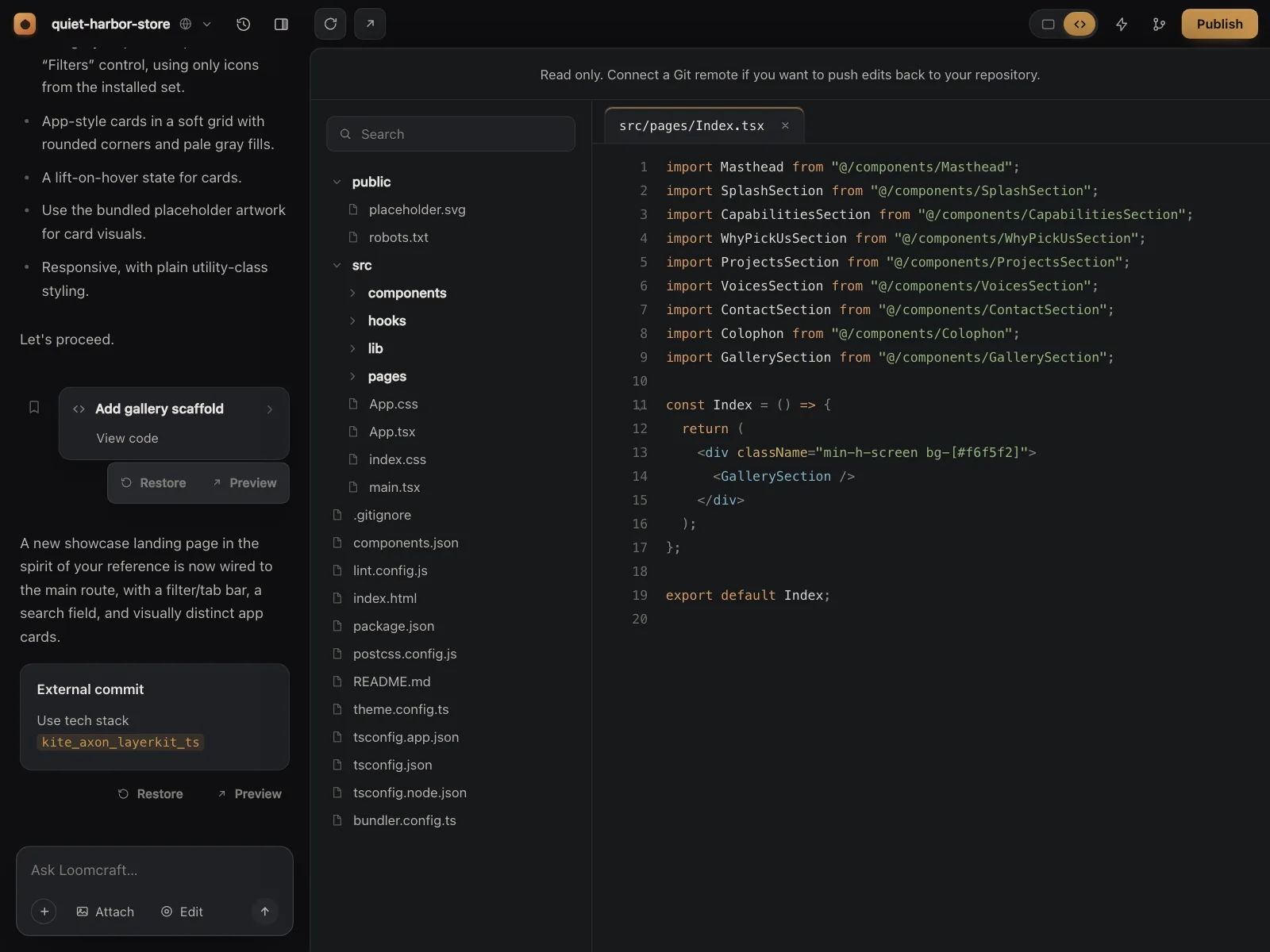 Code editor