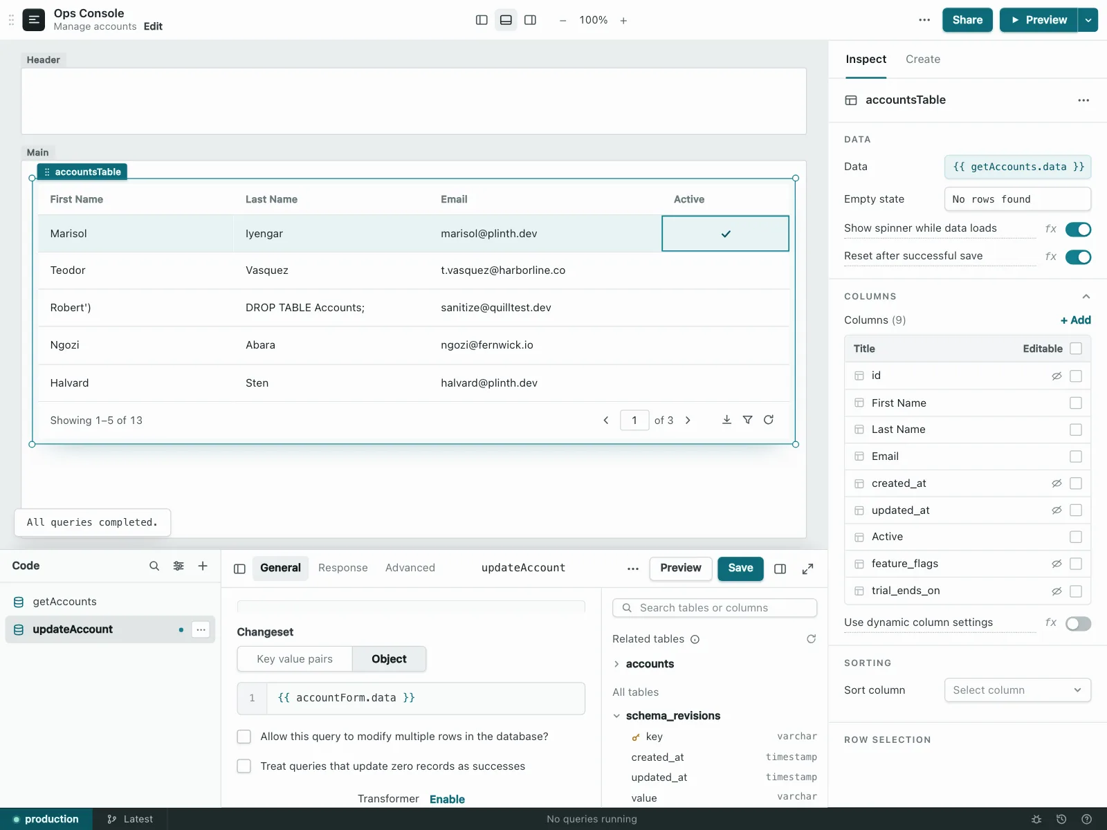Code editor