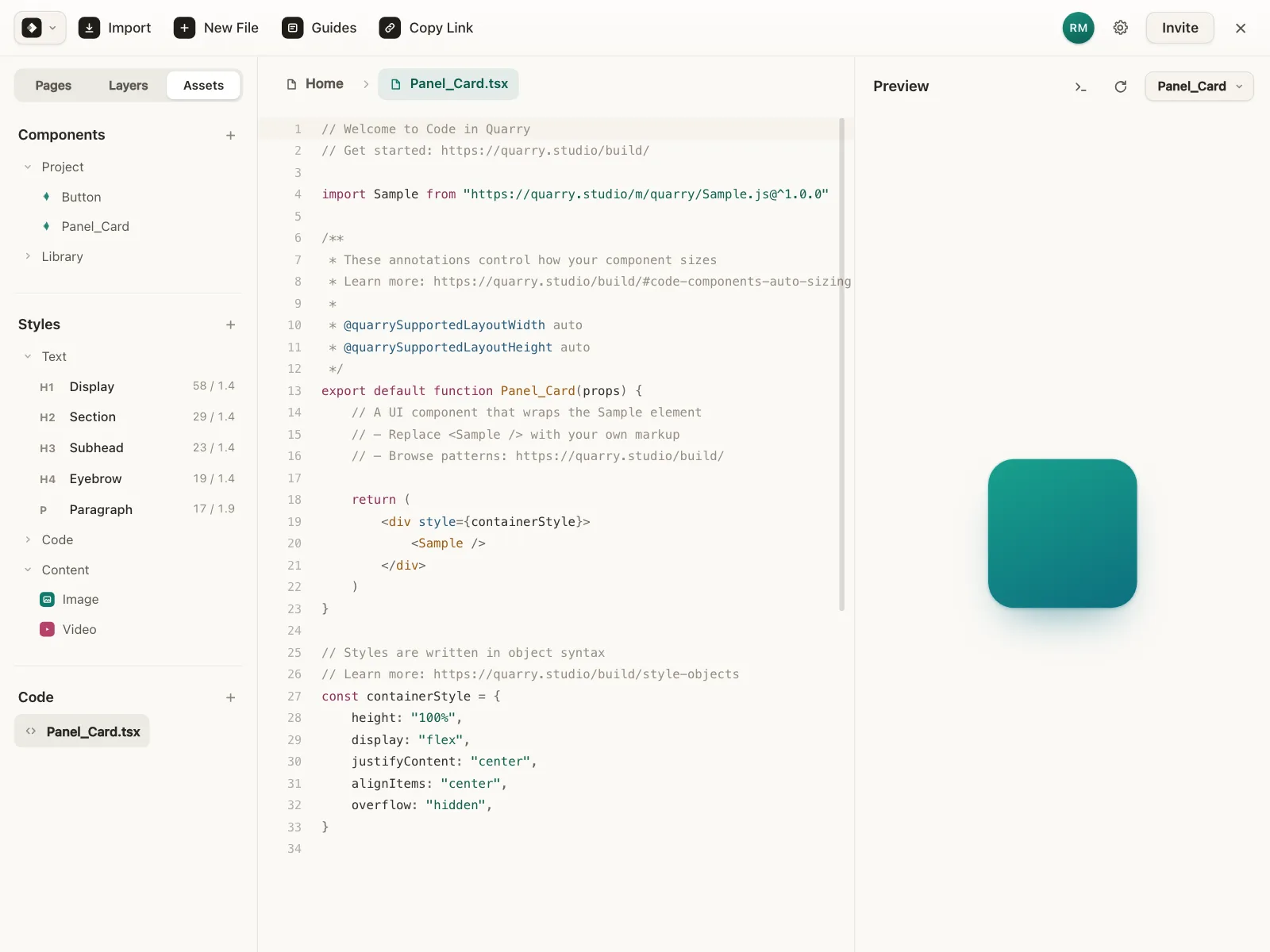 Code editor