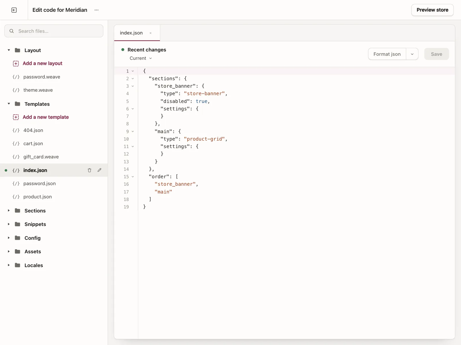 Code editor