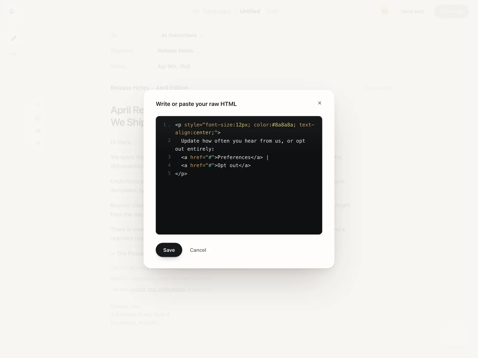 Code editor