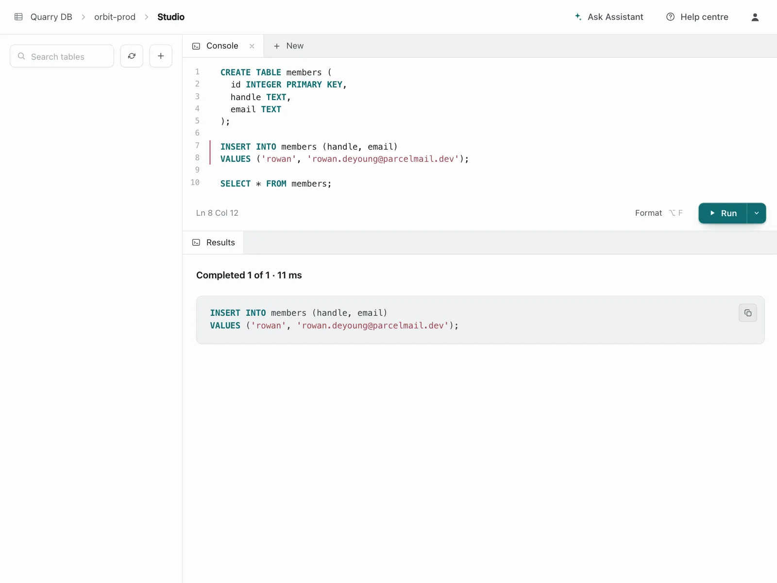 Code editor