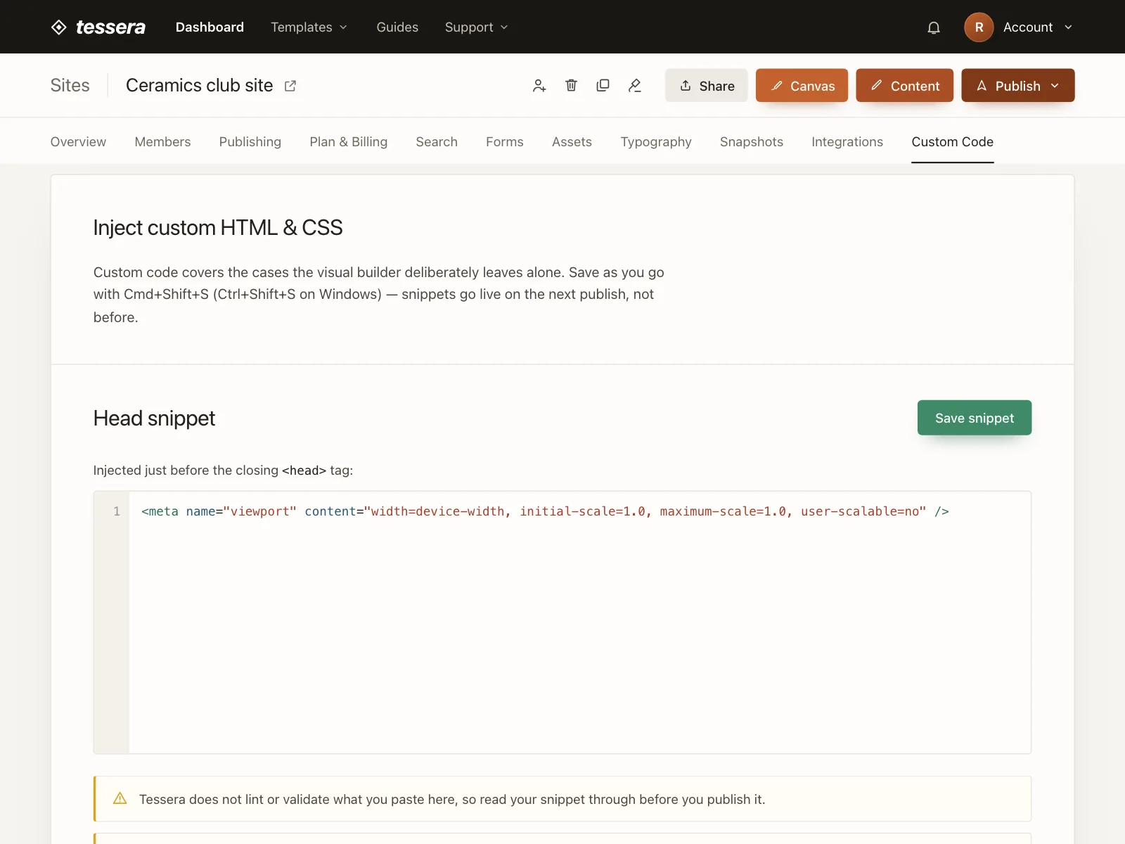 Code editor