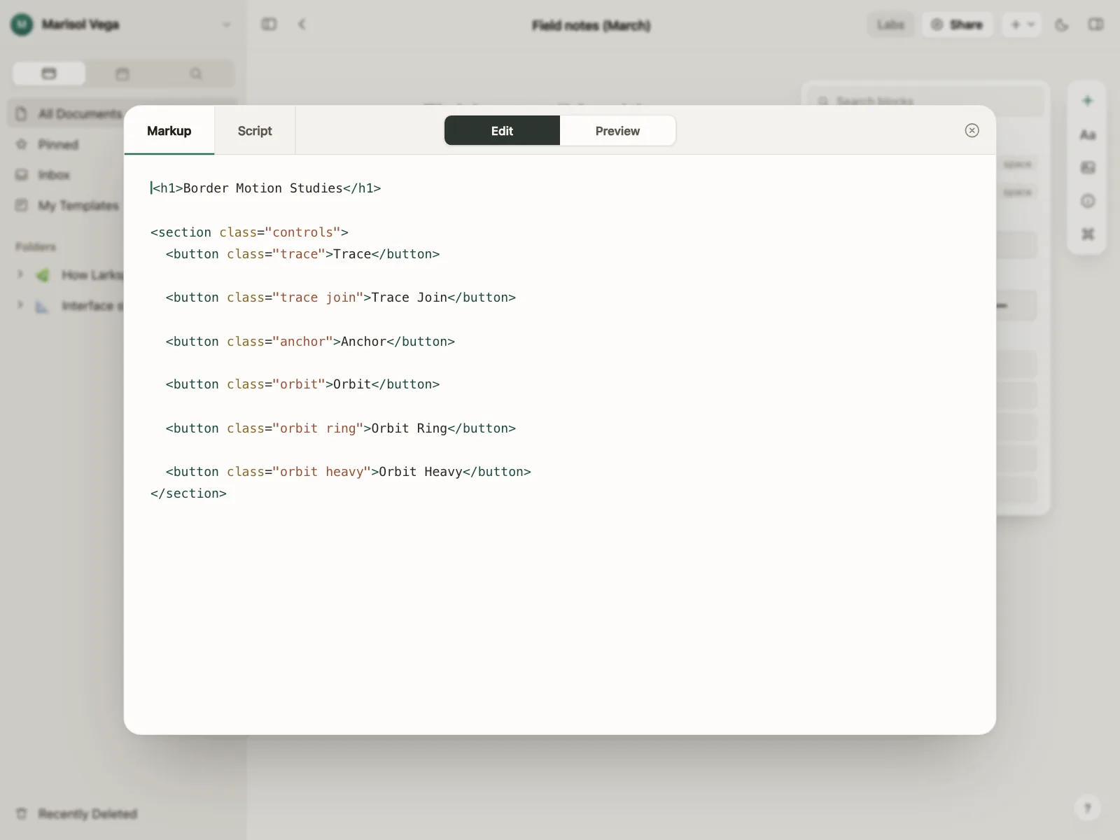 Code editor