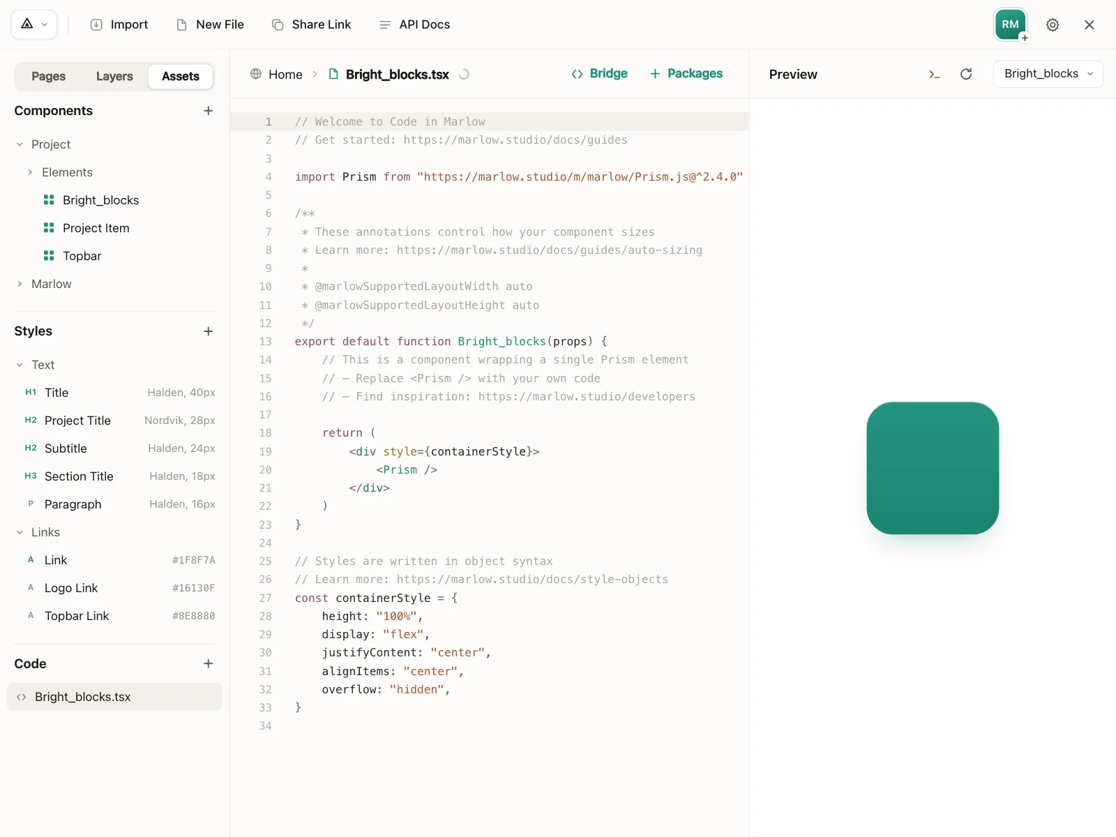 Code editor