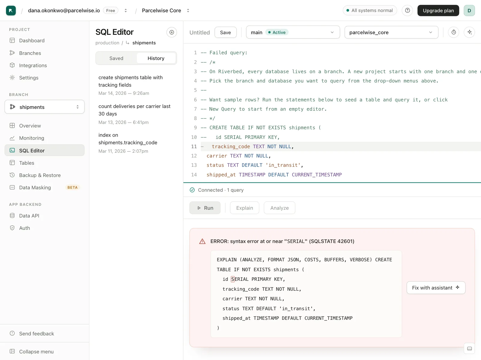 Code editor