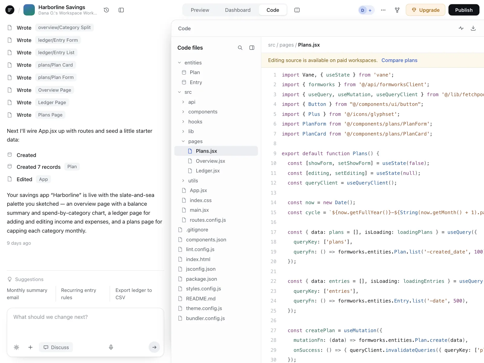 Code editor