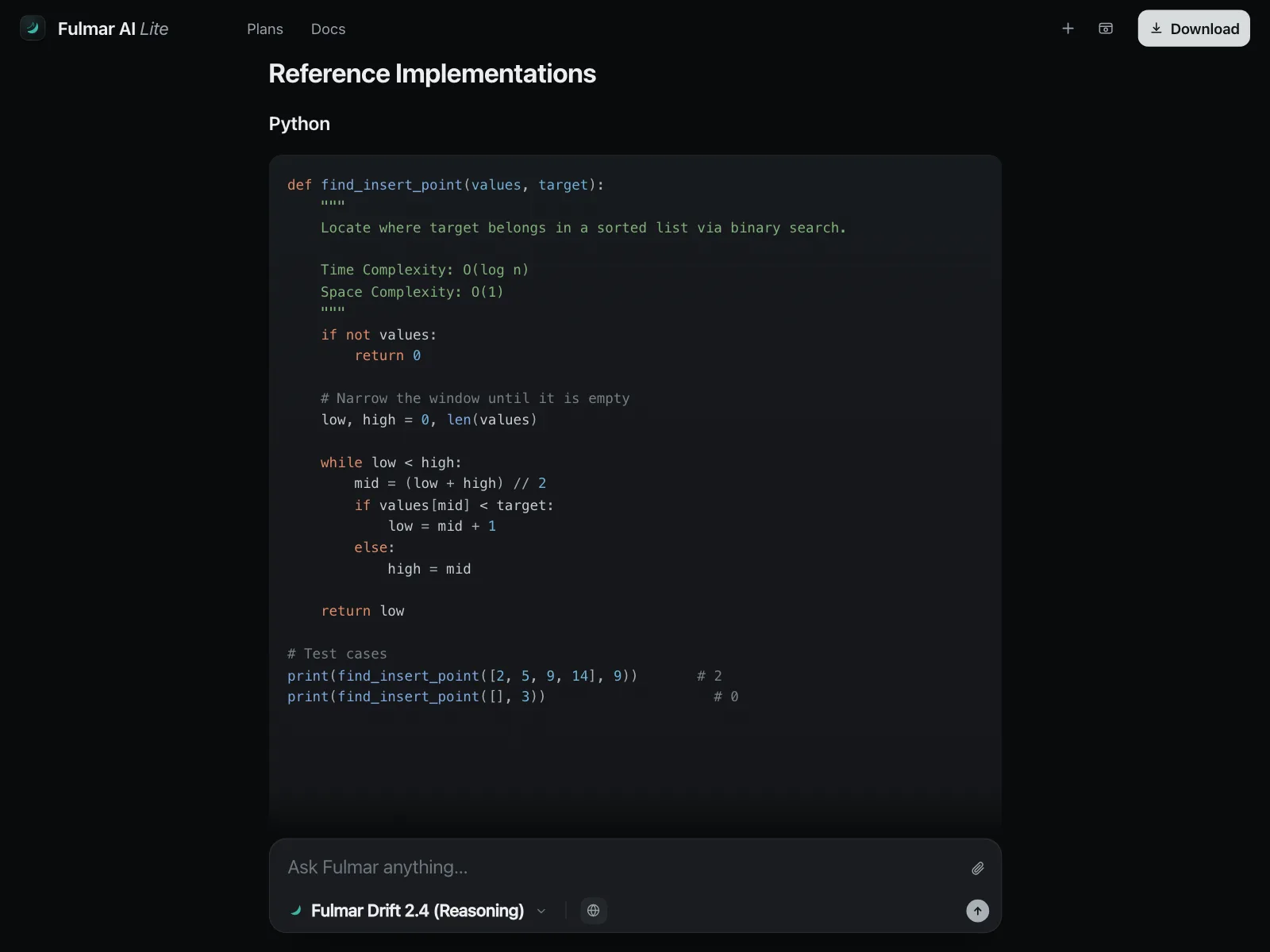 Code snippet