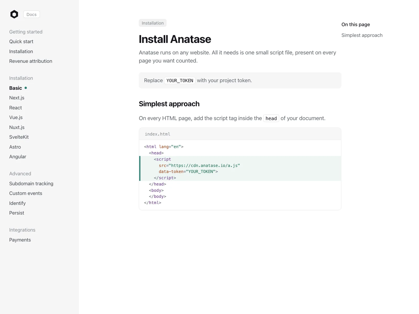 Code snippet