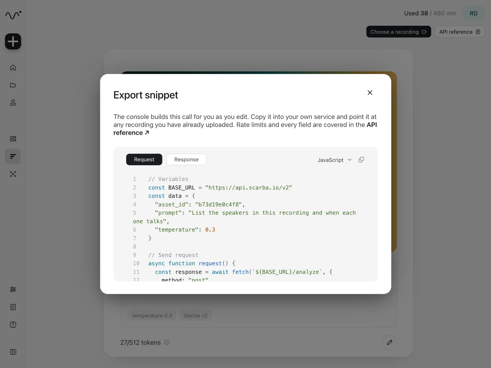 Code snippet