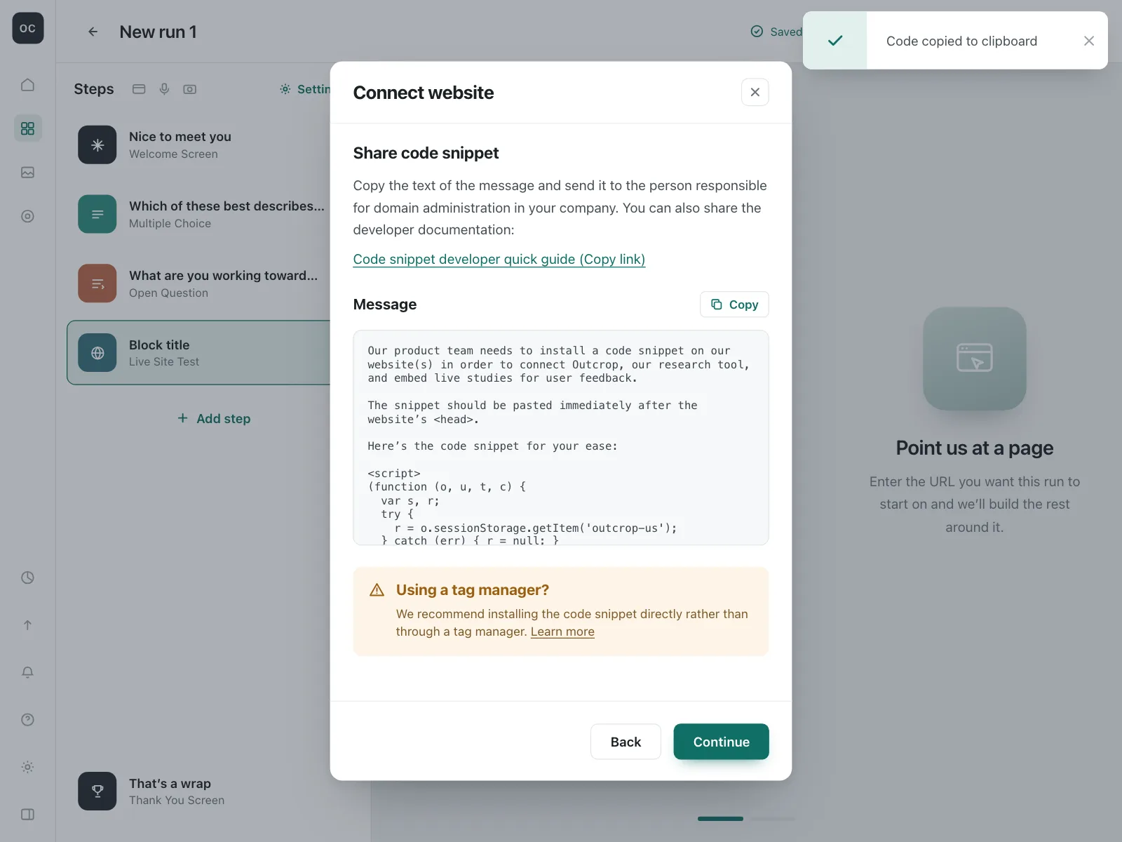 Code snippet