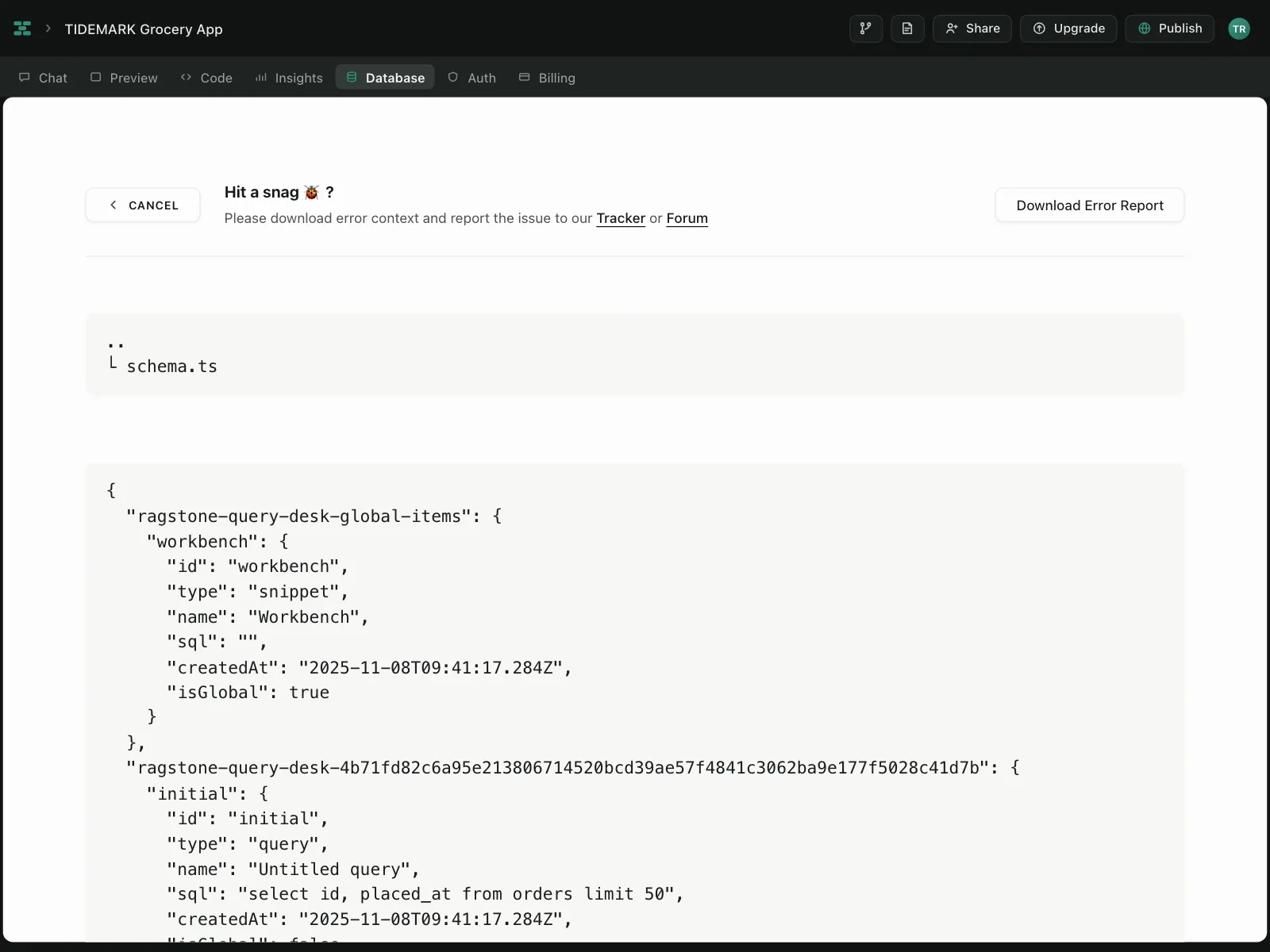 Code snippet