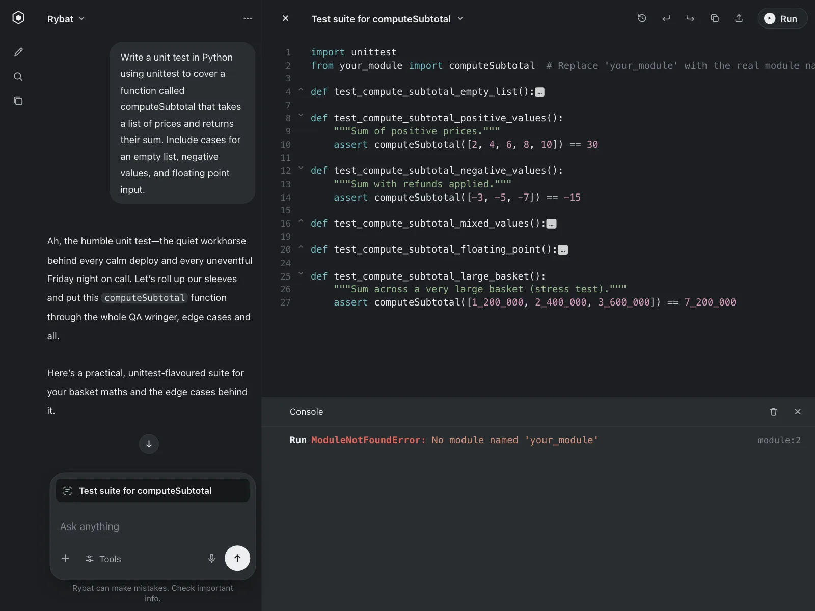 Code snippet