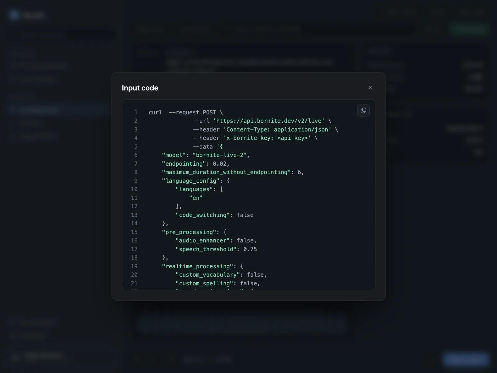 Code snippet
