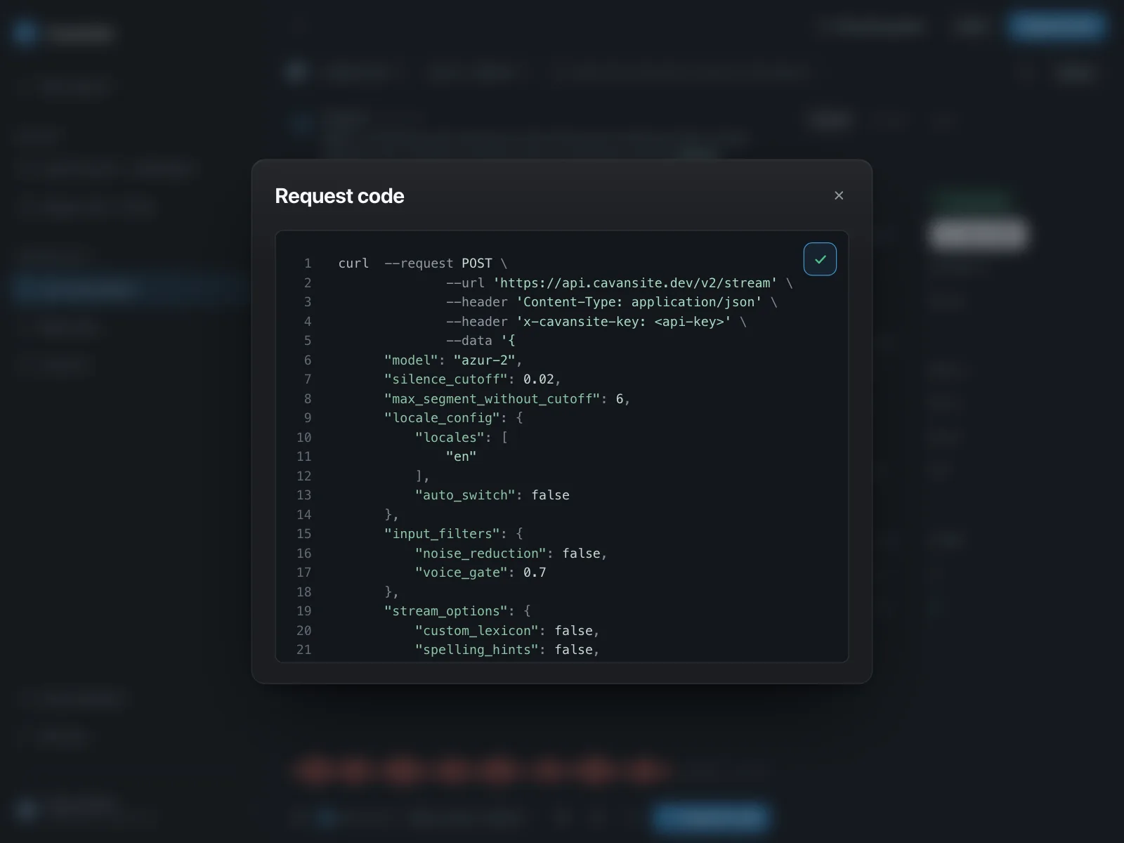 Code snippet