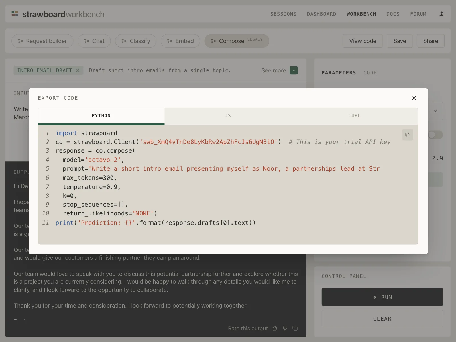 Code snippet