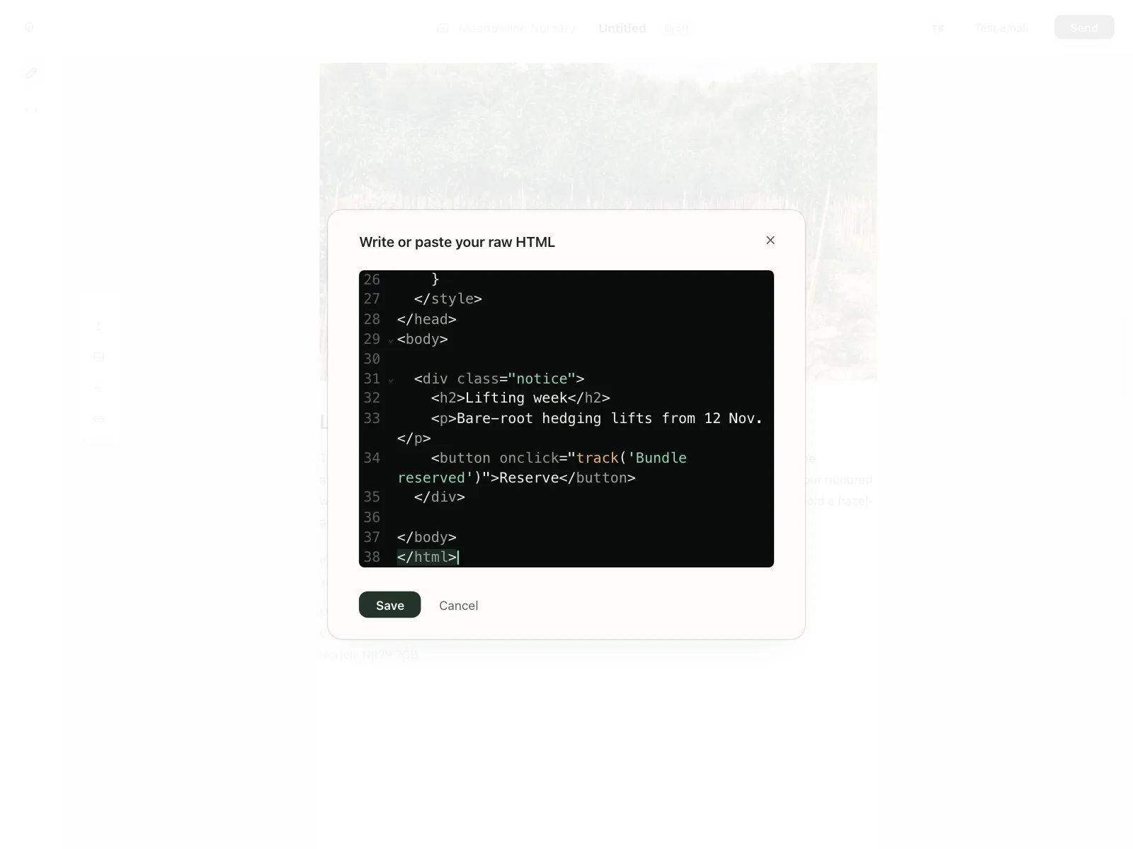 Code snippet