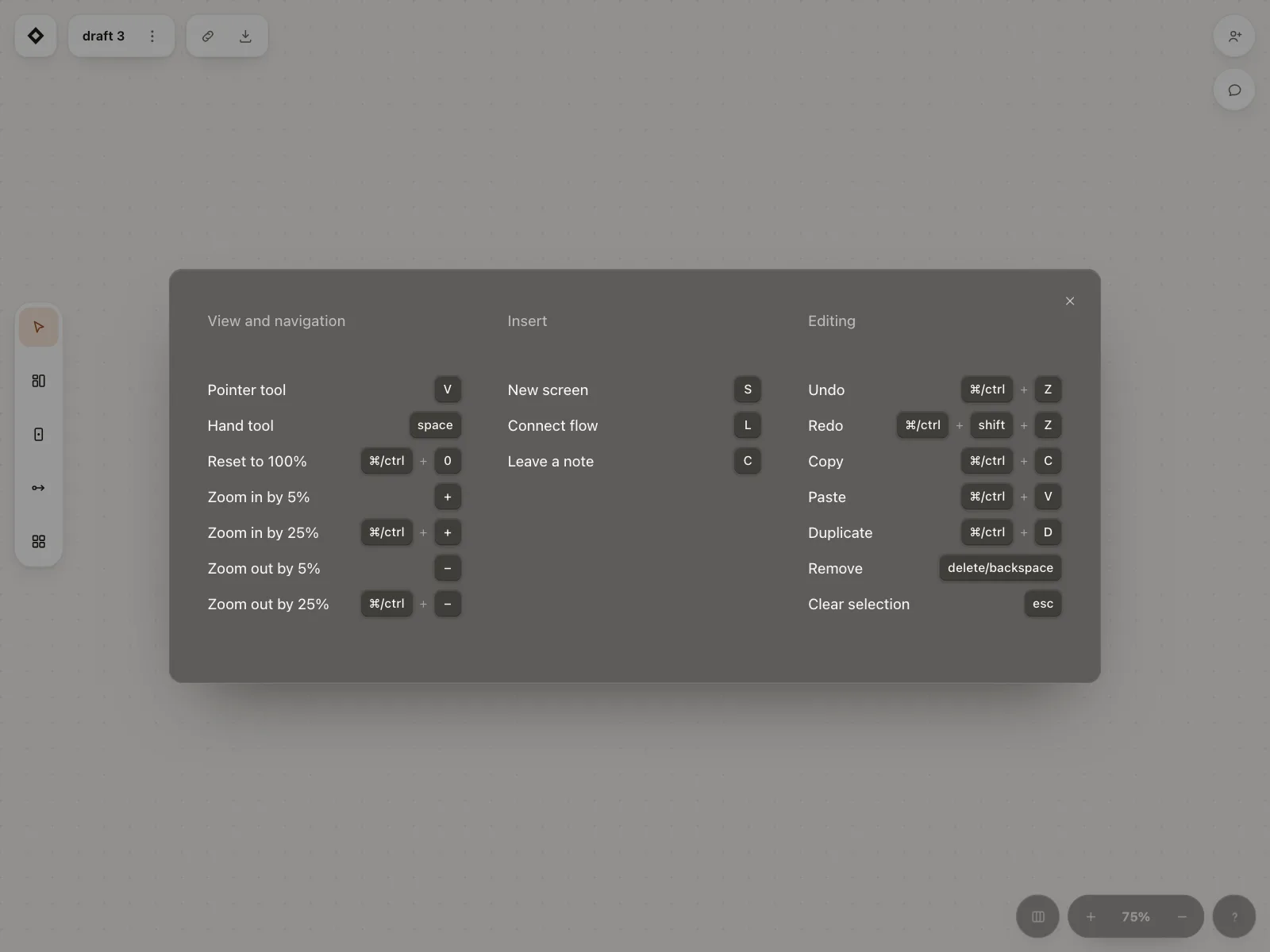 Command palette