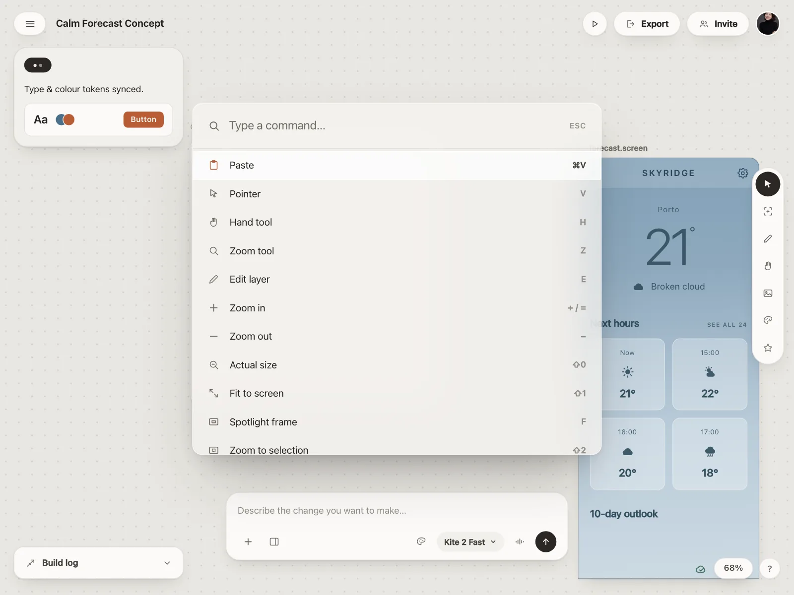 Command palette