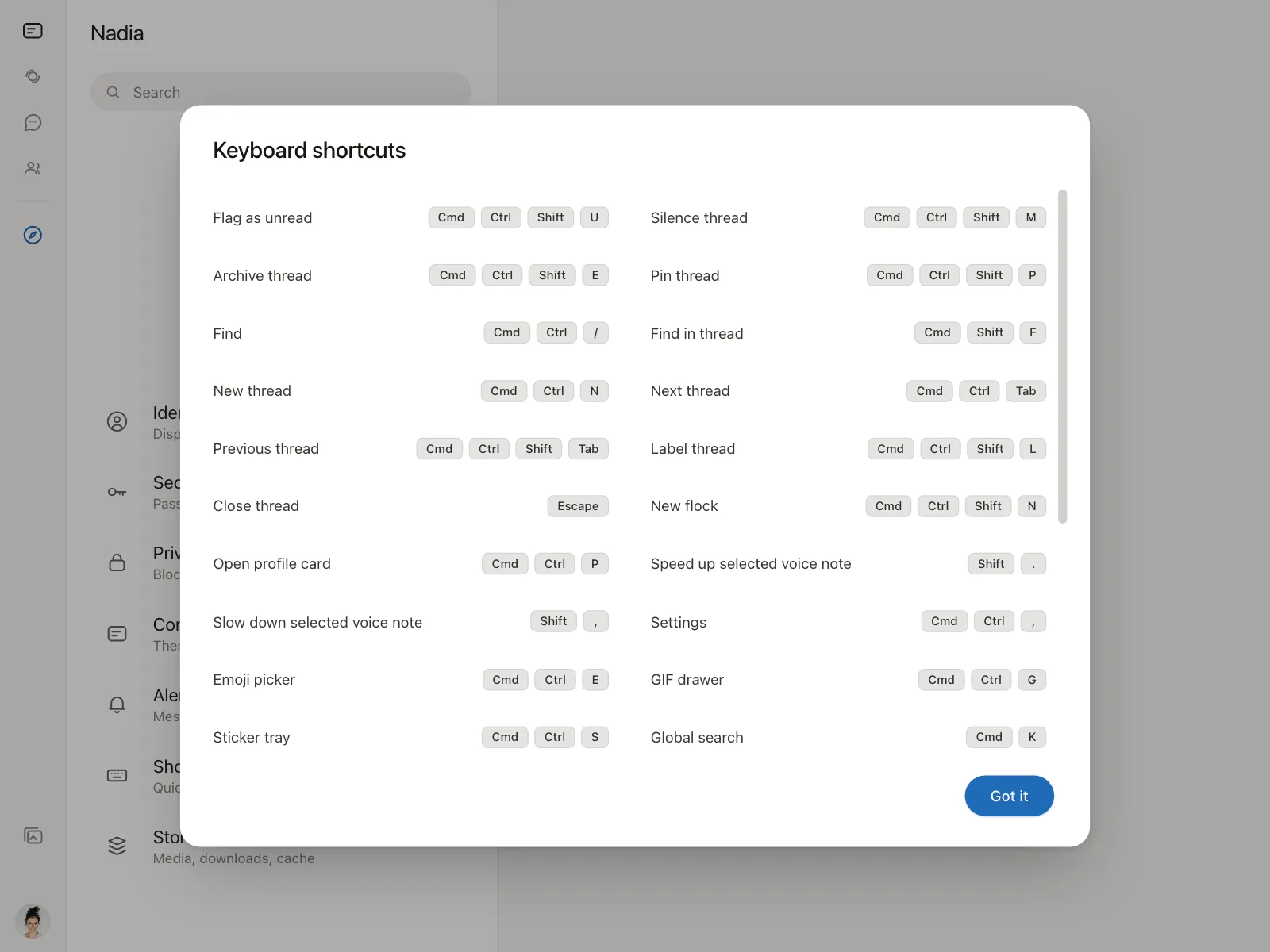 Command palette